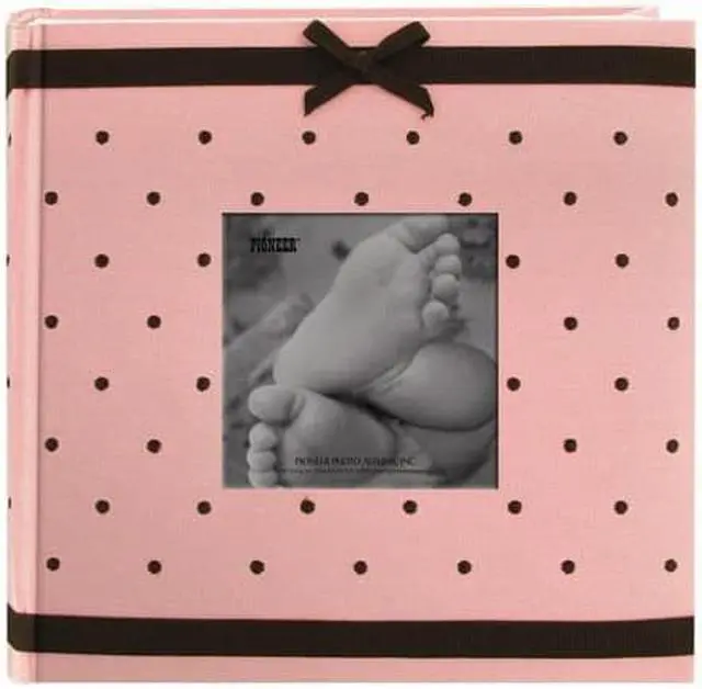 Alt view image 2 of 2 - Pioneer Embroidered 200 Pocket Frame Fabric Cover Photo Album, Baby Pink