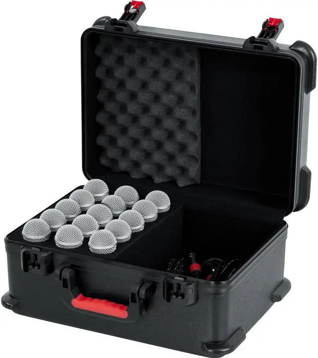 Alt view image 8 of 8 - Gator GTSA-MIC15 TSA ATA Molded Case with 15 Mic Drops