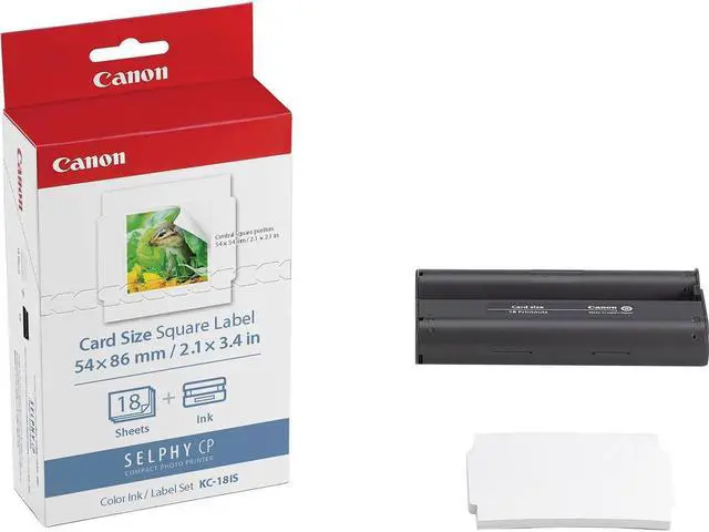 Alt view image 4 of 4 - Canon KC-18IS Square Label Ink & Paper Set for SELPHY CP900/10 Printer, 2-Pack