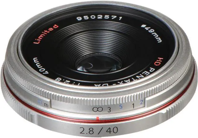 Alt view image 2 of 7 - Pentax K-Mount HD DA 40mm f/2.8 40-40mm Fixed Lens for Pentax KAF Cameras (Limited Silver)