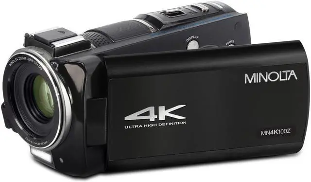 Main image of Minolta MN4K100Z 28MP 4K Ultra HD 3.5" Touchscreen Night Vision Camcorder, Black