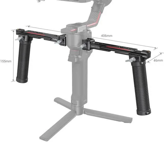 Alt view image 2 of 7 - SmallRig Dual Handgrip for DJI RS 2 / RSC 2 / RS 3 / RS 3 Pro / RS 4 / RS 4 Pro Gimbals