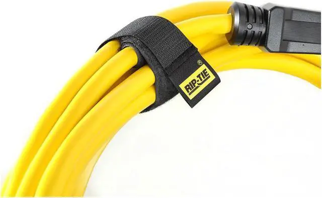 Main image of Rip-Tie 1x6" Heavy-duty CableWrap, 10/Pack, Black #H-06-010-BK