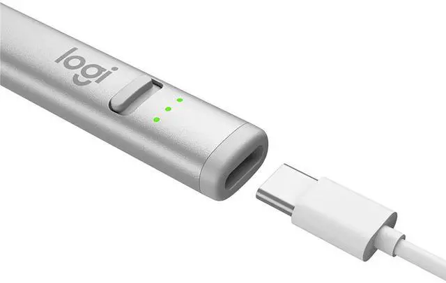 Alt view image 2 of 20 - Logitech Crayon USB-C Digital Pencil for Apple iPads, Silver #914000070