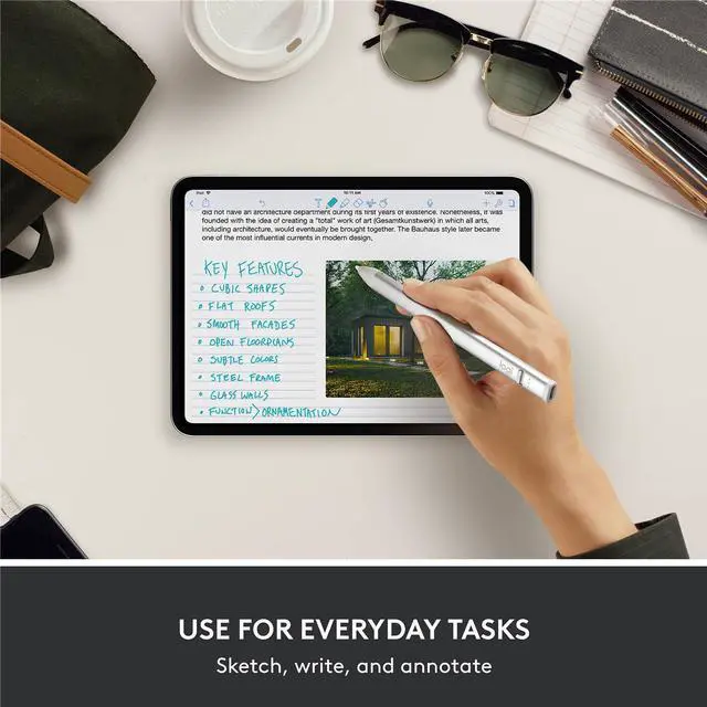 Alt view image 4 of 20 - Logitech Crayon USB-C Digital Pencil for Apple iPads, Silver #914000070