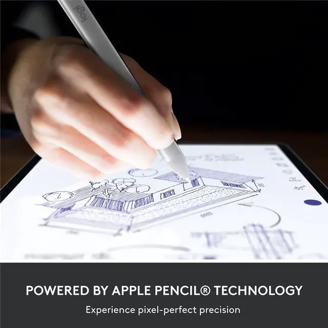 Alt view image 3 of 20 - Logitech Crayon USB-C Digital Pencil for Apple iPads, Silver #914000070