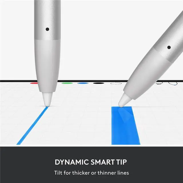 Alt view image 6 of 20 - Logitech Crayon USB-C Digital Pencil for Apple iPads, Silver #914000070