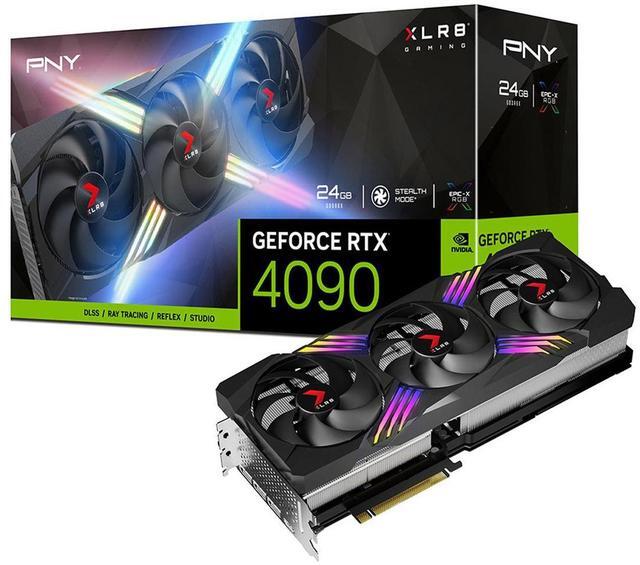 Alt view image 11 of 17 - PNY XLR8 GeForce RTX4090 24GB DDR6X UPRISING three fan game display card DIY computer accessories