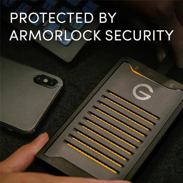 Alt view image 16 of 20 - SanDisk Professional 4TB G-Drive ArmorLock USB-C Portable SSD SDPS41A004TGBANB