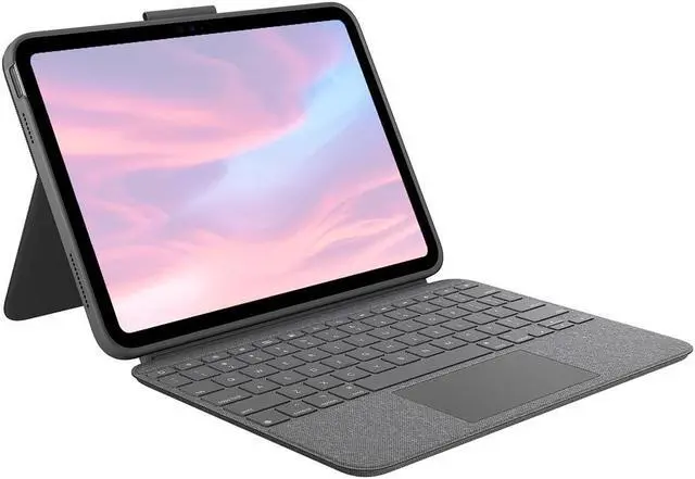 Alt view image 10 of 20 - Logitech Combo Touch Detachable 10th Gen iPad Keyboard Case Oxford Gray