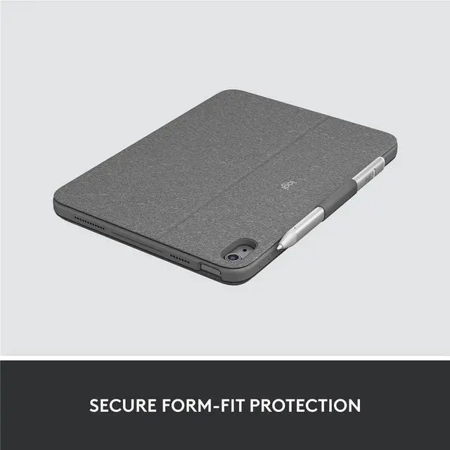 Alt view image 11 of 20 - Logitech Combo Touch Detachable 10th Gen iPad Keyboard Case Oxford Gray