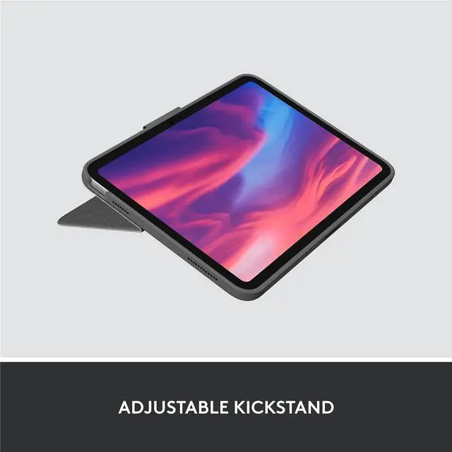 Alt view image 12 of 20 - Logitech Combo Touch Detachable 10th Gen iPad Keyboard Case Oxford Gray