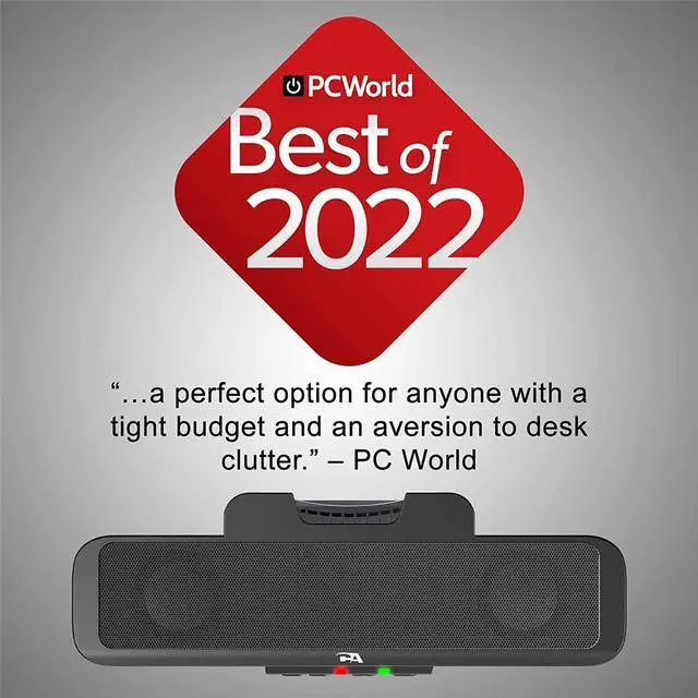 Alt view image 5 of 12 - Cyber Acoustics USB and Bluetooth Speaker Bar with Integrated Monitor Mount (CA-2890BT)