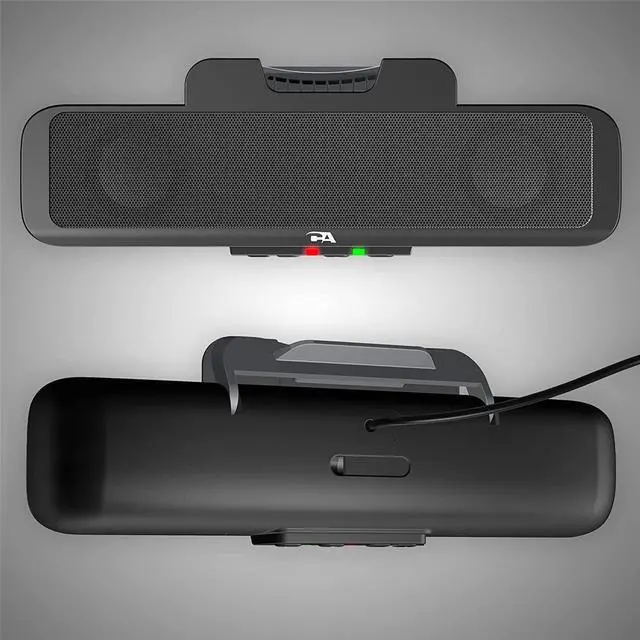 Alt view image 9 of 12 - Cyber Acoustics USB and Bluetooth Speaker Bar with Integrated Monitor Mount (CA-2890BT)