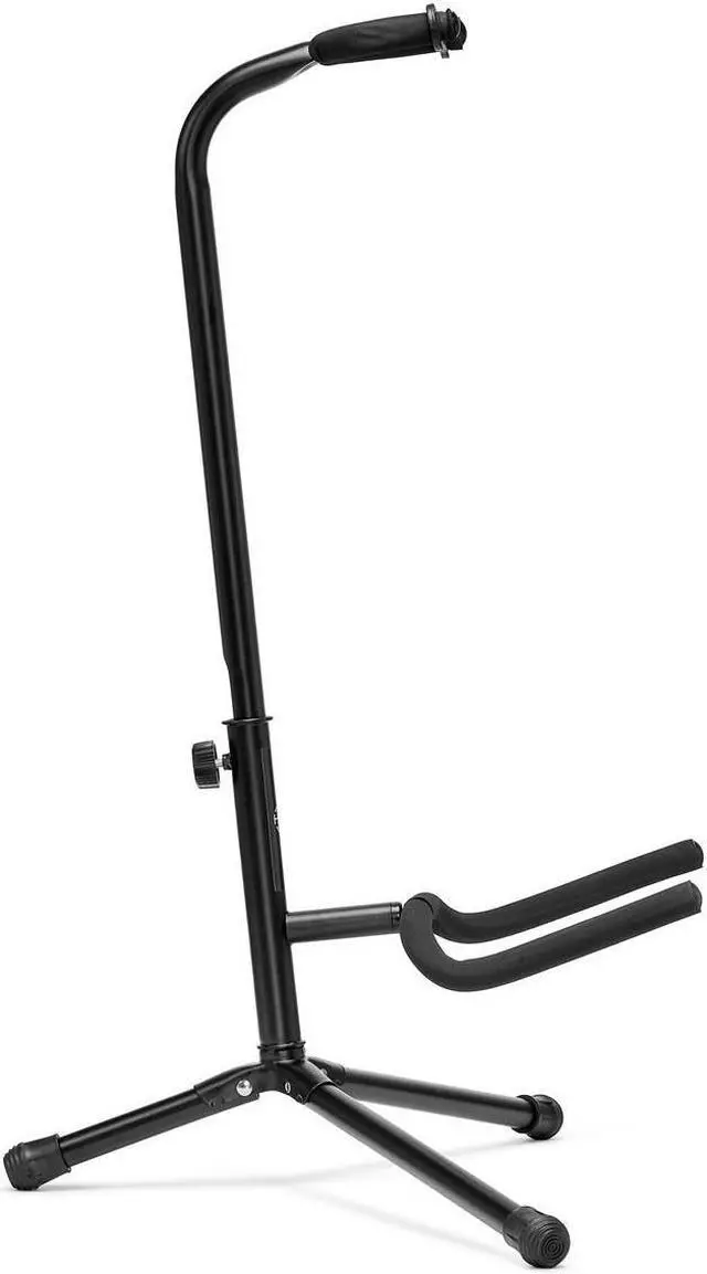 Alt view image 5 of 7 - H&A Classic Adjustable Tripod Guitar Stand, Black