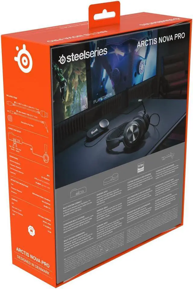 Alt view image 6 of 14 - SteelSeries Arctis Nova ProMulti-System Gaming Headset - Premium Hi-Fi Drivers - Hi-Res Audio - 360° Spatial Audio - GameDAC Gen 2 - ESS Sabre Quad-DAC - Stealth Retractable Mic - PC, PS5, PS4, Switch