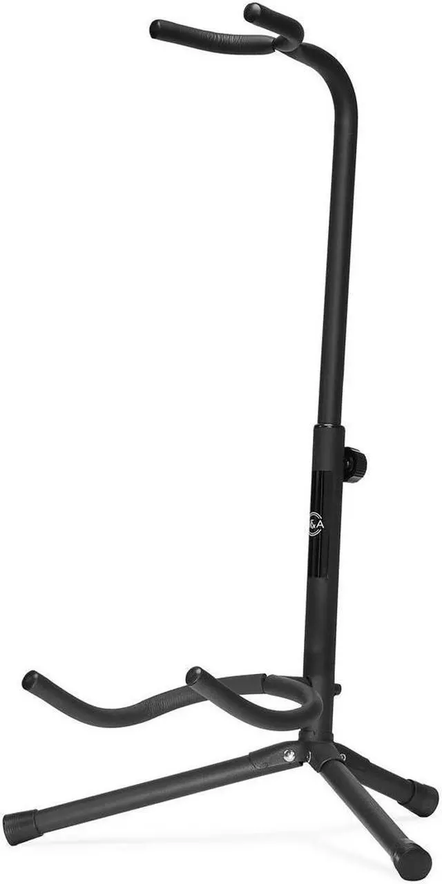 Alt view image 2 of 7 - H&A Adjustable Tripod Guitar Stand, Black