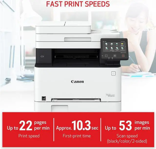 Alt view image 5 of 14 - Canon imageCLASS MF656Cdw Wireless Laser Multifunction Printer Color White