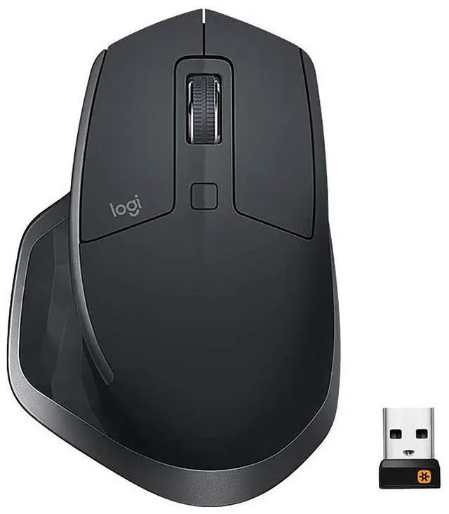 Alt view image 18 of 20 - Logitech MX Master 2S 7 Buttons Wireless 2.4 GHz Laser Mouse Graphite