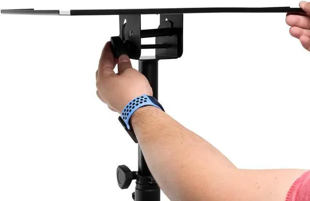 Alt view image 6 of 7 - Flashpoint Flashpoint Projector Laptop Tripod Stand, Adjustable FoldableHeight, DJ Gear Holder, Perfect for Office, Home, Stage, Studio Equipment