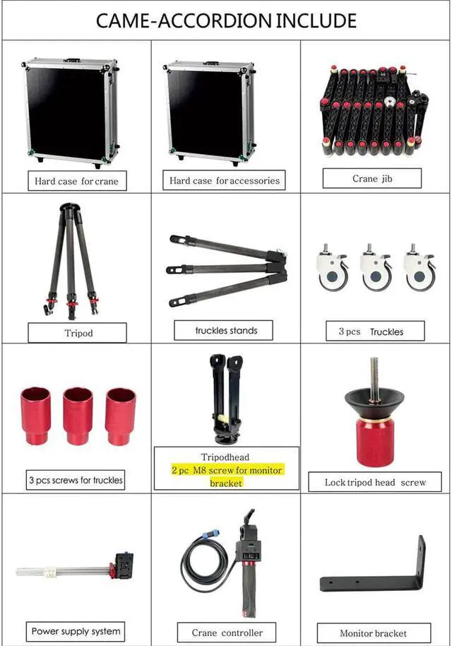 Alt view image 5 of 7 - Came-TV CAME-ACCORDION Electric Camera Crane for DJI,/ZHIYUN and MOZA Gimbal