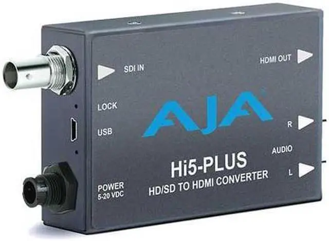 Alt view image 2 of 2 - AJA Hi5-Plus 3G/SD/HD-SDI to HDMI and Audio Converter