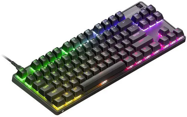 Alt view image 8 of 20 - SteelSeries New Apex 9 TKL – HotSwap Optical Mini Keyboard – TKL Esports Design – Optical Switches – RGB Customization – Aluminum Alloy Frame – Double Shot PBT Keycaps