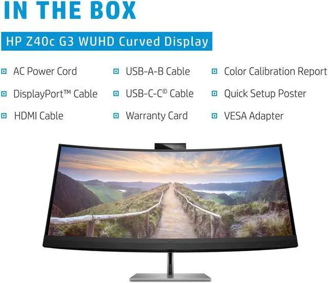 Alt view image 16 of 17 - HP Z40c G3 WUHD Curved Display 39.7" WUHD (5120 x 2160) 29-71 Hz