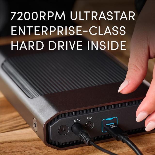 Alt view image 14 of 20 - SanDisk Professional 18TB G-Drive Enterprise-Class External Desktop Hard Drive - 7200RPM Ultrastar HDD Inside, USB-C (10Gbps), USB 3.2 Gen 2, Mac Ready - SDPHF1A-018T-NBAAD