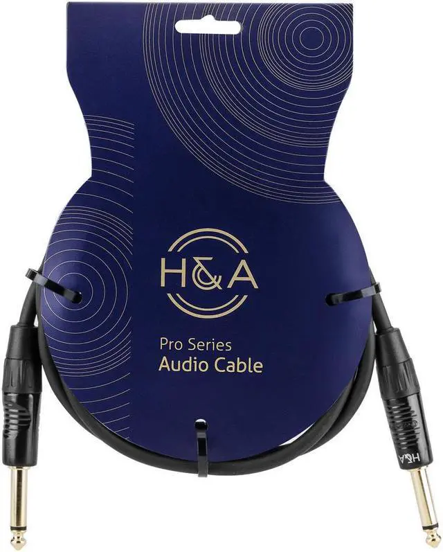 Alt view image 3 of 3 - H&A Elite Pro 1/4" Male to Male Instrument Cable w/ Rean Gold Connectors, 6'