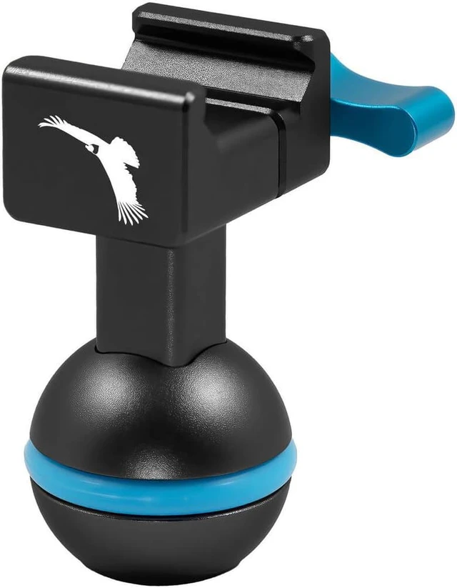 Alt view image 2 of 4 - Kondor Blue NATO Clamp to Ball Head for Magic Arms, Raven Black