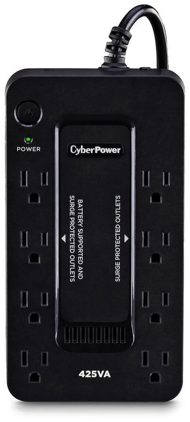 Alt view image 20 of 20 - CyberPower ST425 Standby UPS Systems - 425VA/260W, 120 VAC, NEMA 5-15P, Compact, 8 Outlets