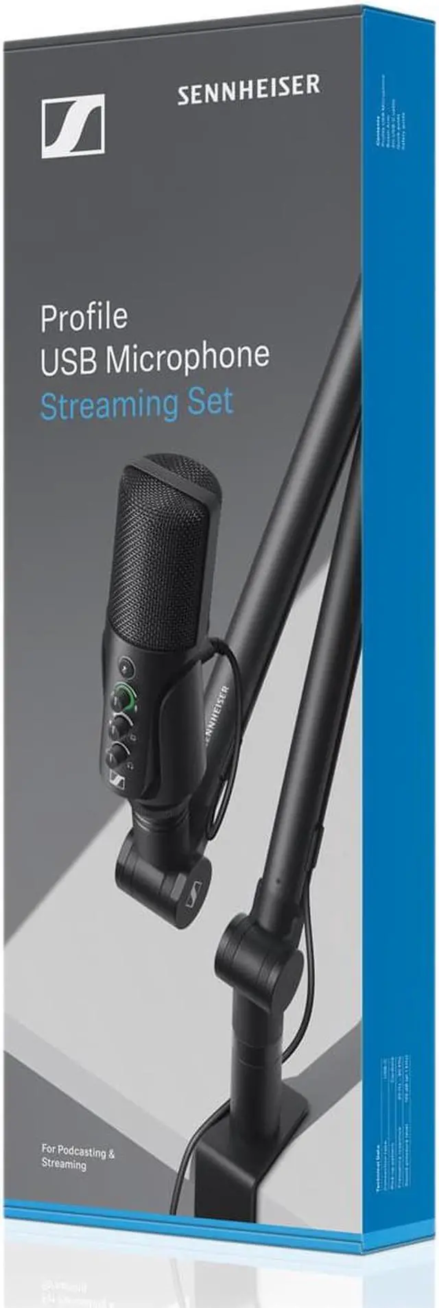 Alt view image 3 of 7 - Sennheiser Profile Cardioid Condenser USB-C Microphone Streaming Set