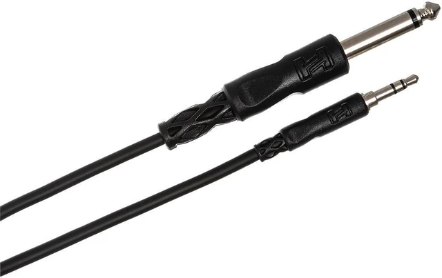 Alt view image 3 of 7 - Hosa Technology 2x Stereo Mini Male to 1/4" Mono Male Cable, 5' #CMP-105 2