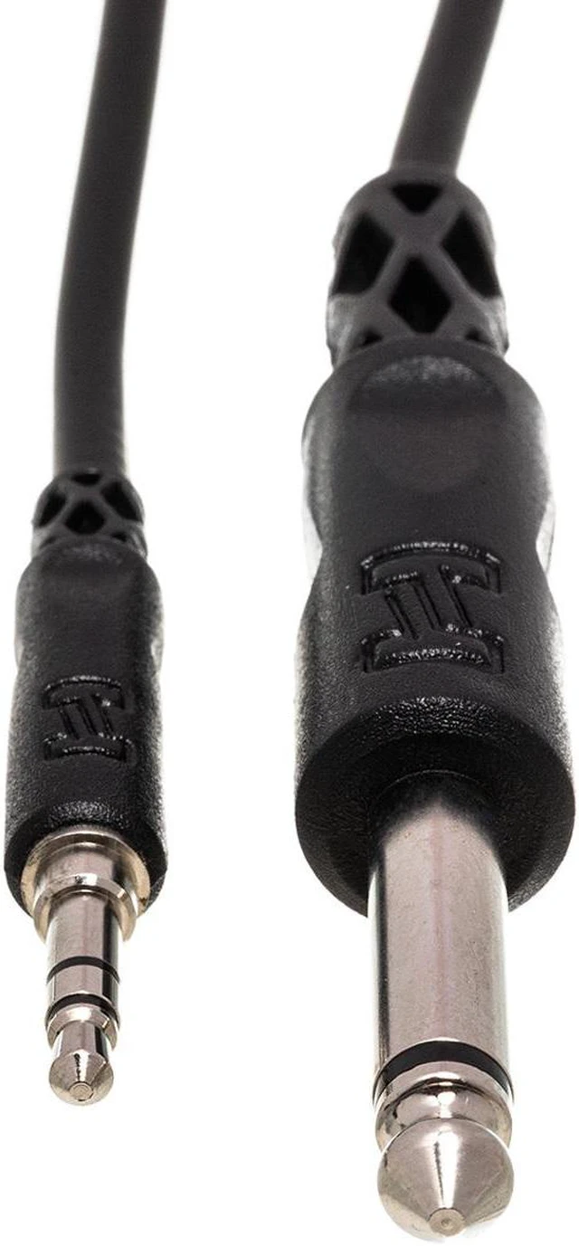 Alt view image 7 of 7 - Hosa Technology 2x Stereo Mini Male to 1/4" Mono Male Cable, 5' #CMP-105 2
