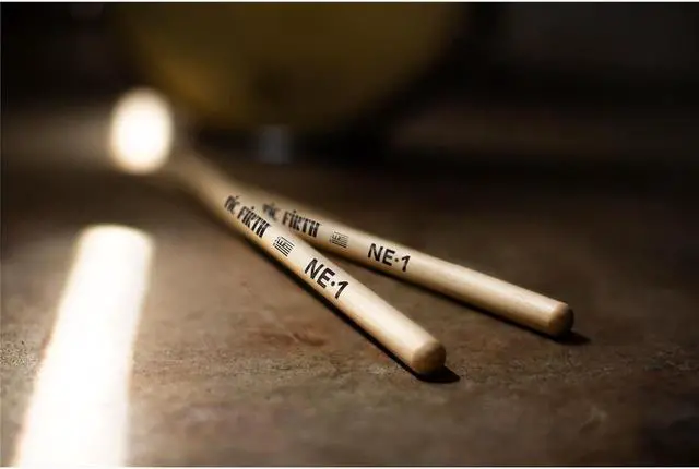 Alt view image 2 of 3 - Vic Firth American Classic NE-1 Series Drumstick, US Hickory, Lacquer, Pair #NE1