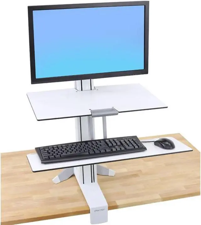 Alt view image 14 of 18 - Ergotron - 33-350-211 - WorkFit-S Sit-Stand Workstation w/Worksurface+, LCD LD Monitor, White