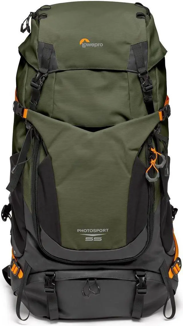 Alt view image 3 of 7 - Lowepro PhotoSport PRO BP 55L AW III Backpack, Small/Medium, Green #LP37471