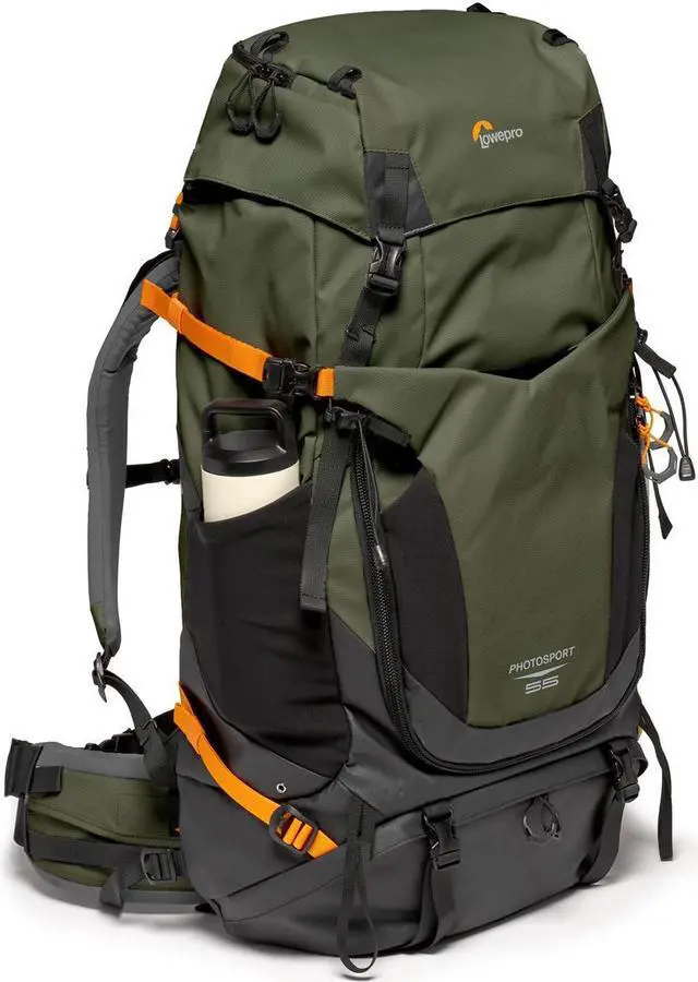 Alt view image 4 of 7 - Lowepro PhotoSport PRO BP 55L AW III Backpack, Small/Medium, Green #LP37471