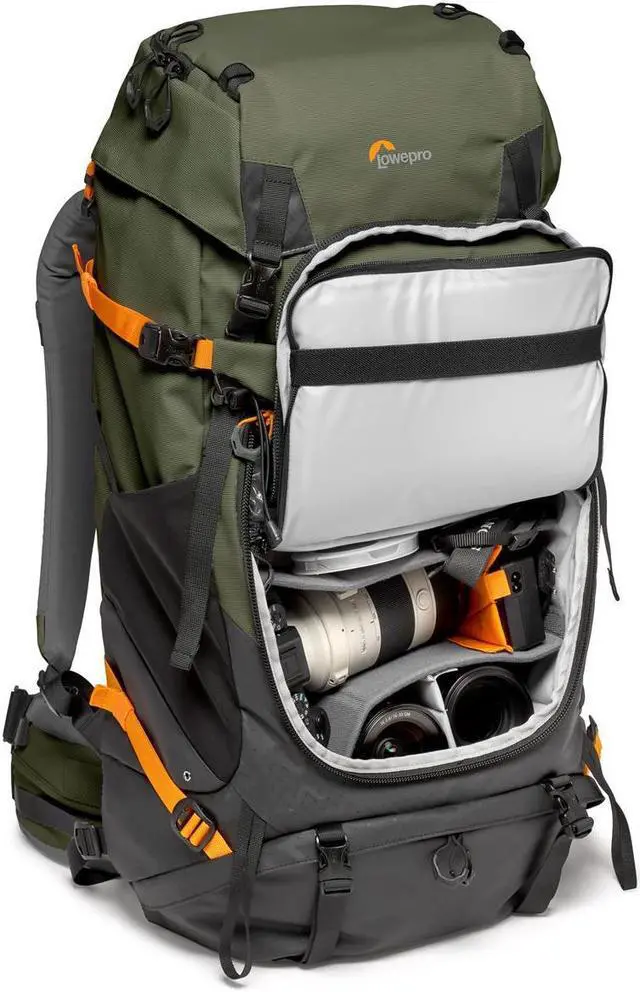 Alt view image 6 of 7 - Lowepro PhotoSport PRO BP 55L AW III Backpack, Small/Medium, Green #LP37471