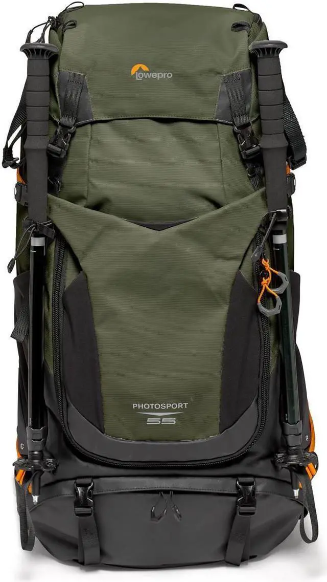 Alt view image 2 of 7 - Lowepro PhotoSport PRO BP 55L AW III Backpack, Medium/Large, Green #LP37472