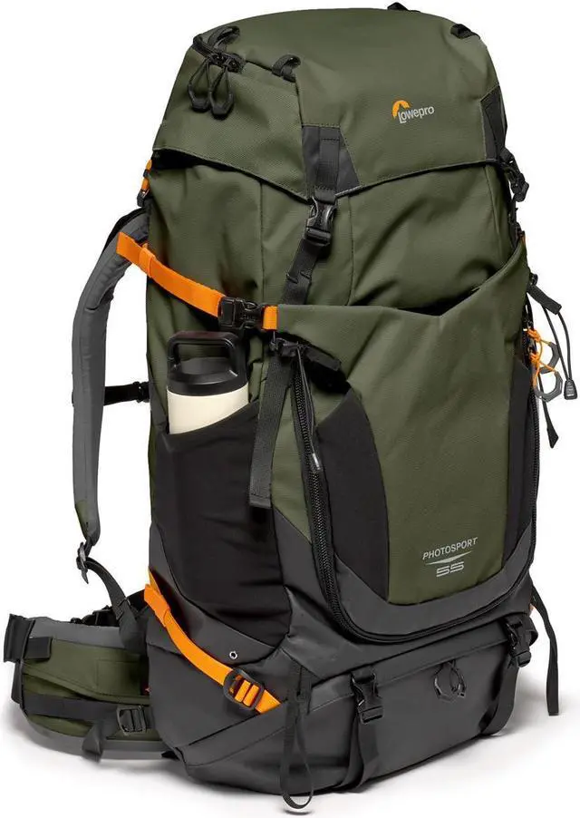 Alt view image 4 of 7 - Lowepro PhotoSport PRO BP 55L AW III Backpack, Medium/Large, Green #LP37472