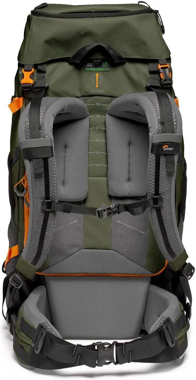 Alt view image 5 of 7 - Lowepro PhotoSport PRO BP 55L AW III Backpack, Medium/Large, Green #LP37472