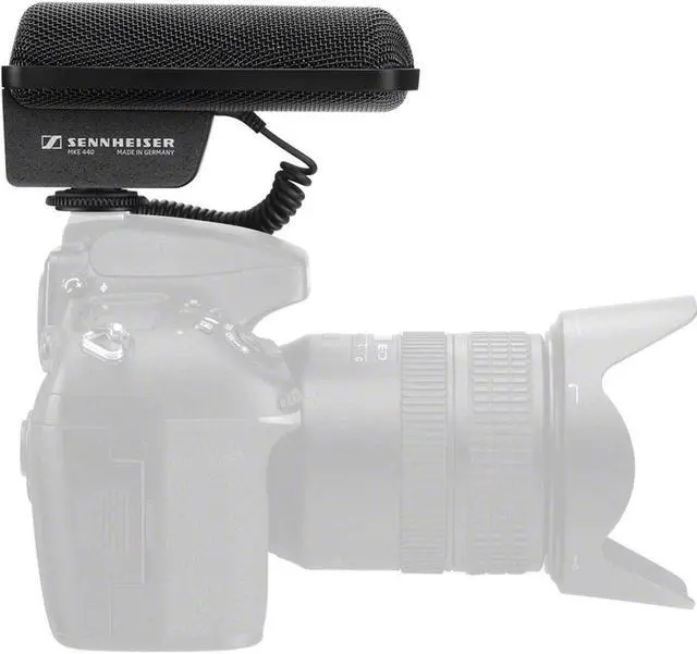 Alt view image 4 of 4 - Sennheiser MKE 440 Compact Stereo Shotgun On Camera Microphone
