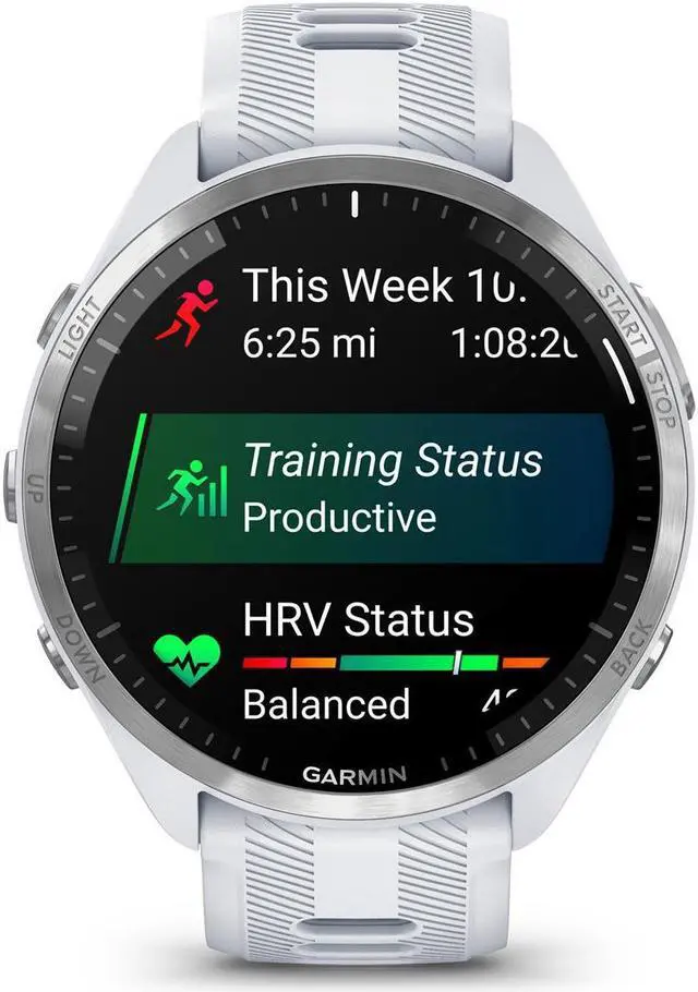 Alt view image 2 of 18 - Garmin Forerunner 965 Smartwatch - Whitestone/Powder Gray