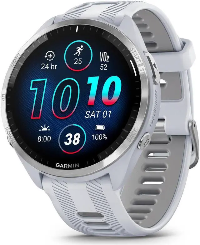 Main image of Garmin Forerunner 965 Smartwatch - Whitestone/Powder Gray