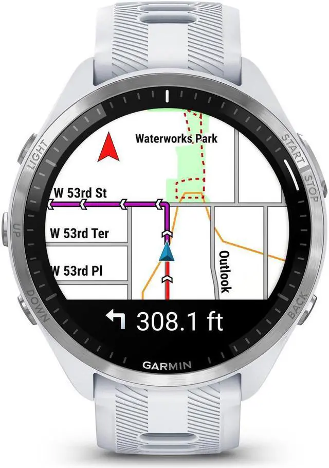 Alt view image 4 of 18 - Garmin Forerunner 965 Smartwatch - Whitestone/Powder Gray