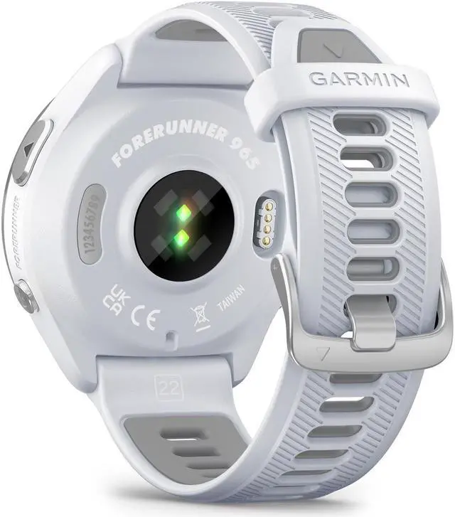Alt view image 7 of 18 - Garmin Forerunner 965 Smartwatch - Whitestone/Powder Gray