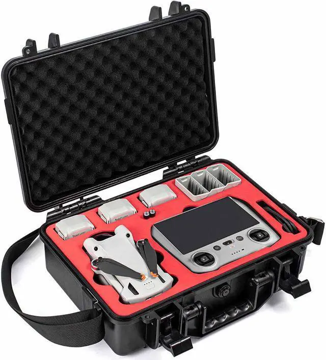 Alt view image 2 of 7 - Aries Waterproof Hard Shell Carrying Case for DJI Mini 3 and Mini 3 Pro, Black