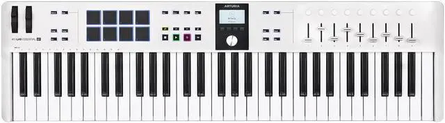 Alt view image 5 of 14 - Arturia KeyLab Essential mk3 61-Key Universal MIDI Controller and Software (White)